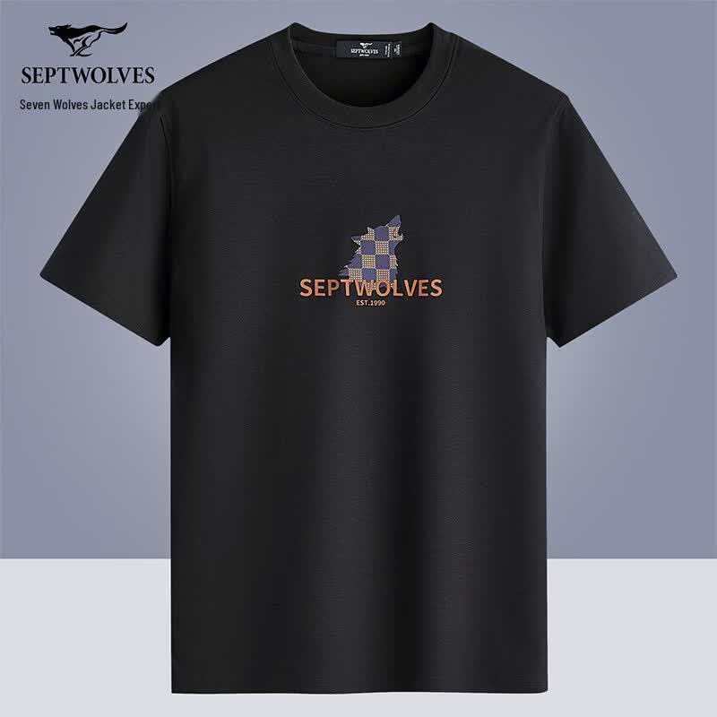 Septwolves Men s Liquid Ammonia Cotton Printed Short Sleeve T-Shirt 175/92A