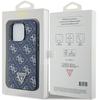 Guess Guhcp15Lpg4Gpb Iphone 15 Pro 6.1 Niebieski/Blue Hardcase 4G Triangle Metal Logo