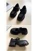 Damskie Czarne Retro Buty Mary Jane na Platformie, Styl Francuski Lato 2024 z Grubymi Obcasami do Spódnic