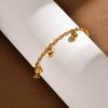 Wind Stainless Steel Ball Heart Bracelet Gold, Women'S Versatile Jewelry Br-2737