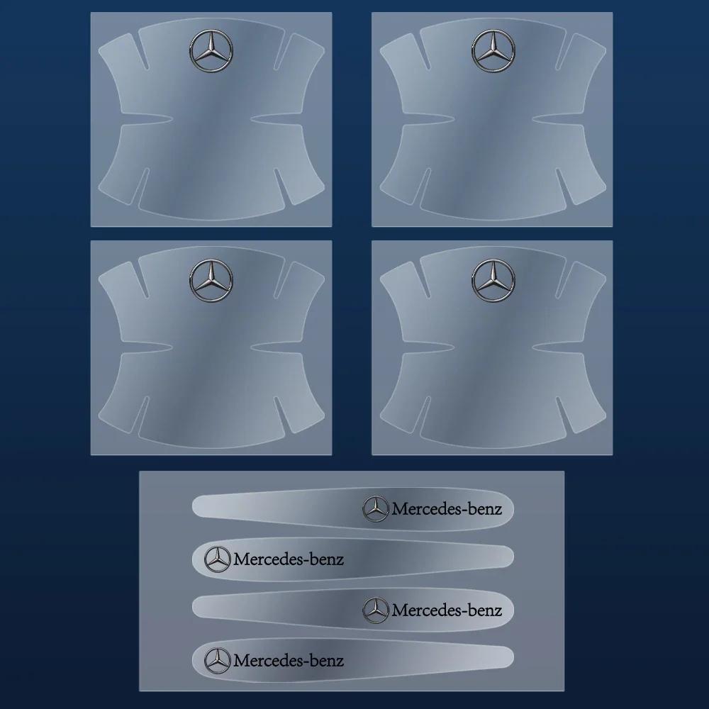 FA94/8Pcs PVC Car Door Handle Stickers Auto Anti Scratch Protective Decal For MERCEDES BENZ W203 W204 W205 W209 W210 W211 W212 W176