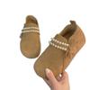 All-inclusive women's new autumn platform single shoes retro one-pedal pearls