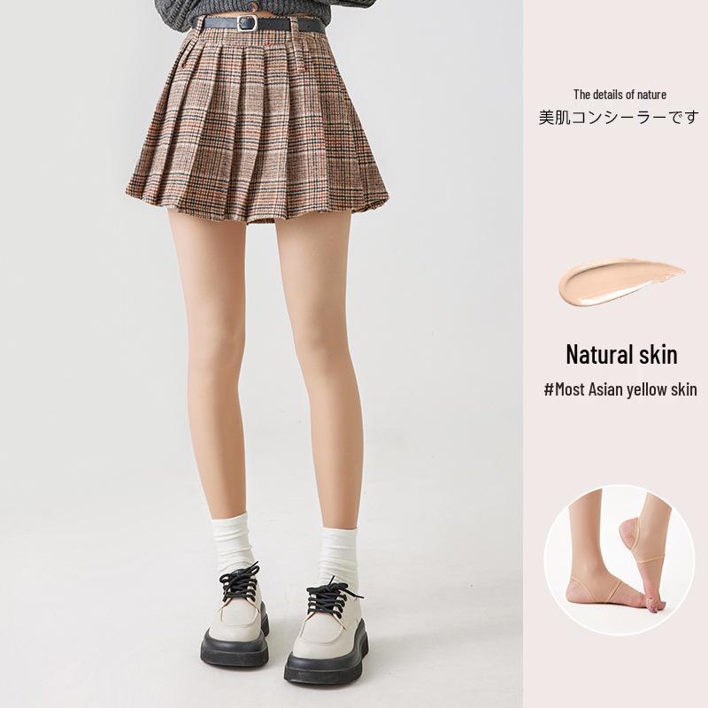 

Женские реалистичные колготки телесного цвета из бархата - Утепленные, Большой размер, Для ношения осенью/зимой No Velvet 130g (15°C-25°C)