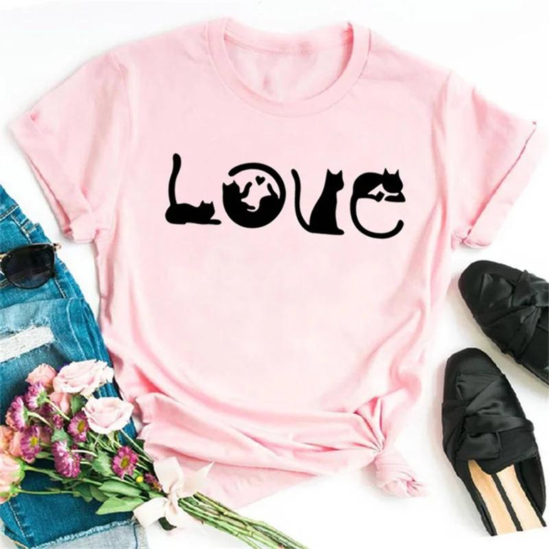 Maycaur Cute Paw Women T Shirt Fashion Cat MOM Printed Woman Tops Harajuku Punk O-neck Top Tee Black Shirt T Female T-shirt