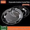 Qiwai Disposable Crystal Clear Round Snack Plates
