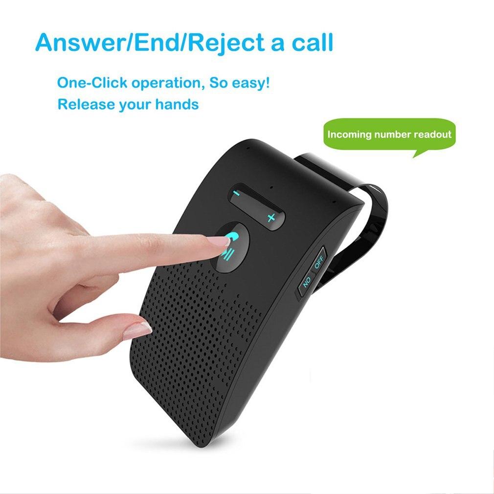 thumbnail image 2 of Bluetooth Hands Free Car Kit Speakerphone Sun Visor Wireless Speaker Phone Black 2 of 11