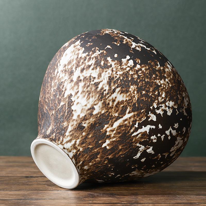 Kaba Seramik Vazo Fırında Dönüşmüş Porselen Vazolar Vazo Çiçek Düzenleme Aksesuarları Çin Tarzı Retro Kavanozlar