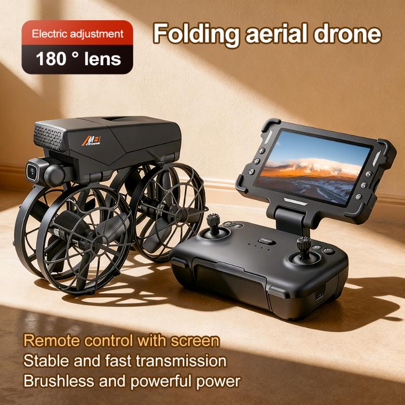 Genuine M8 RC Foldable Drone with Screen Brushless Motor Obstacle Avoidance 8K Profesional HD Dual Camera WIFI Quadcopter Toy