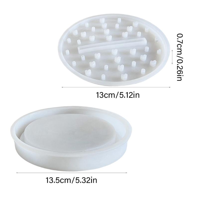 Round Silicone Mold For DIY LED Candle Holders Sturdy And Easy To Demold For Creative Homes Decors Projects