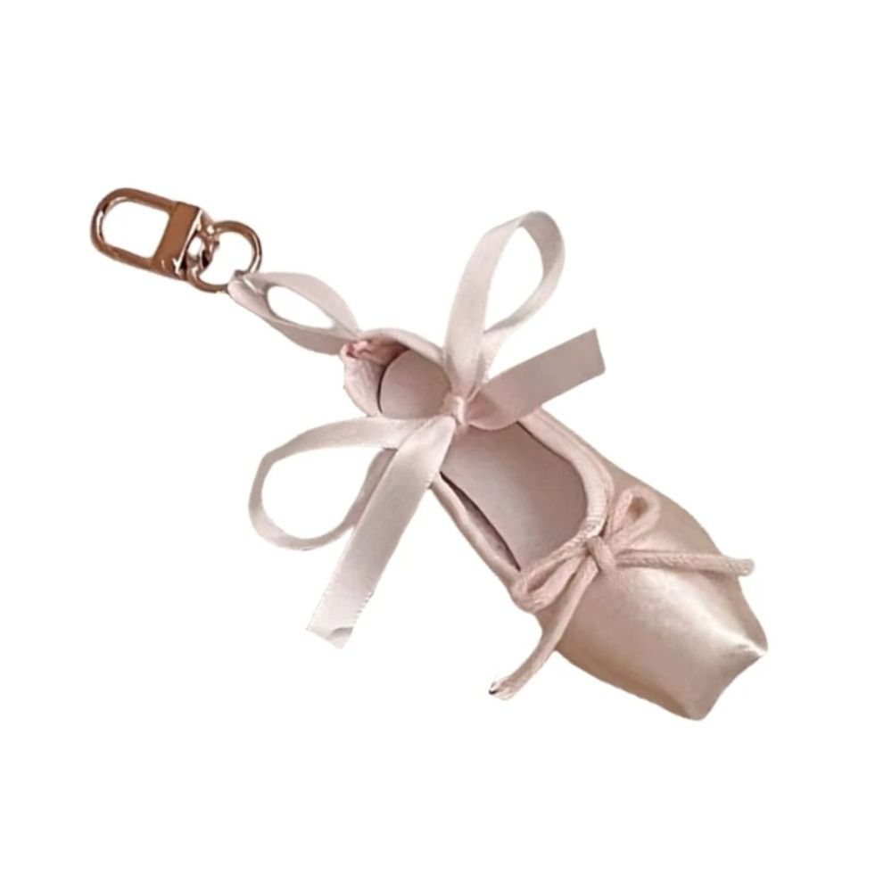 Phone Charm Mini Ballet Shoes Pendant Pink Color Ballet Shoes Key Holder Women and Girls