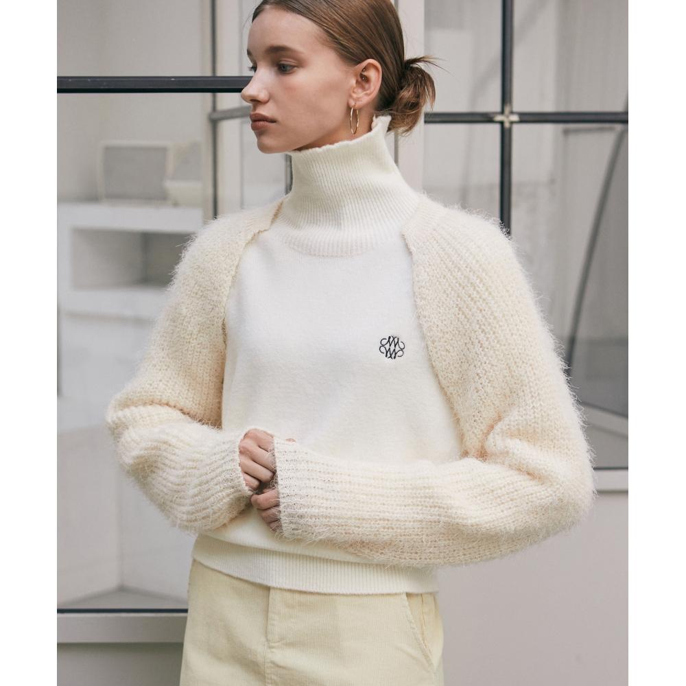 

NICKNICOLE NICOLE BOUCLE BOLERO CARDIGANLIGHT BEIGE