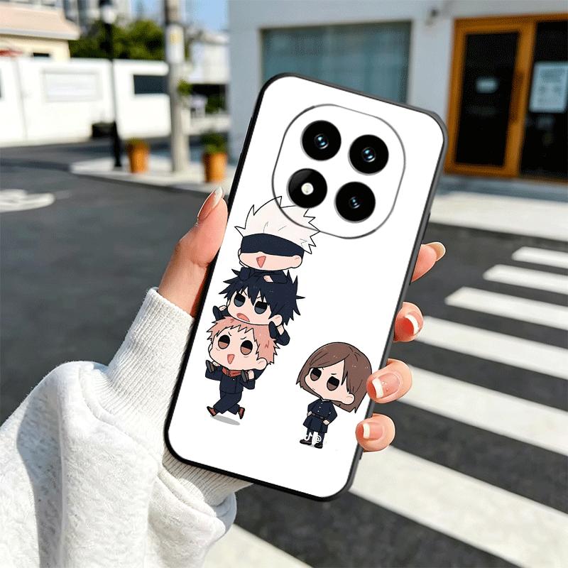 Cartoon Cute JUJUSU Anime Soft Phone Case for Xiaomi Redmi Note 12 13 14 15 Pro Plus 11 12S 11S 11T 10 4G Black Cover Back Shell