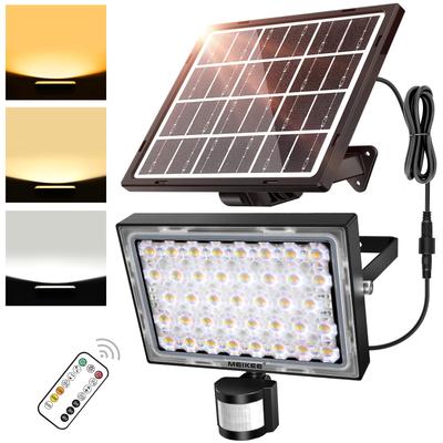 MEIKEE Geliştirilmiş Yüksek 3 Renkli Uzaktan Kumandalı 5 Akıllı Güneş Sensörlü Hareketli Işık 100W Sıcak Nötr Gün Işığı Ayrı Yüksek 5m Otomatik Park IP66