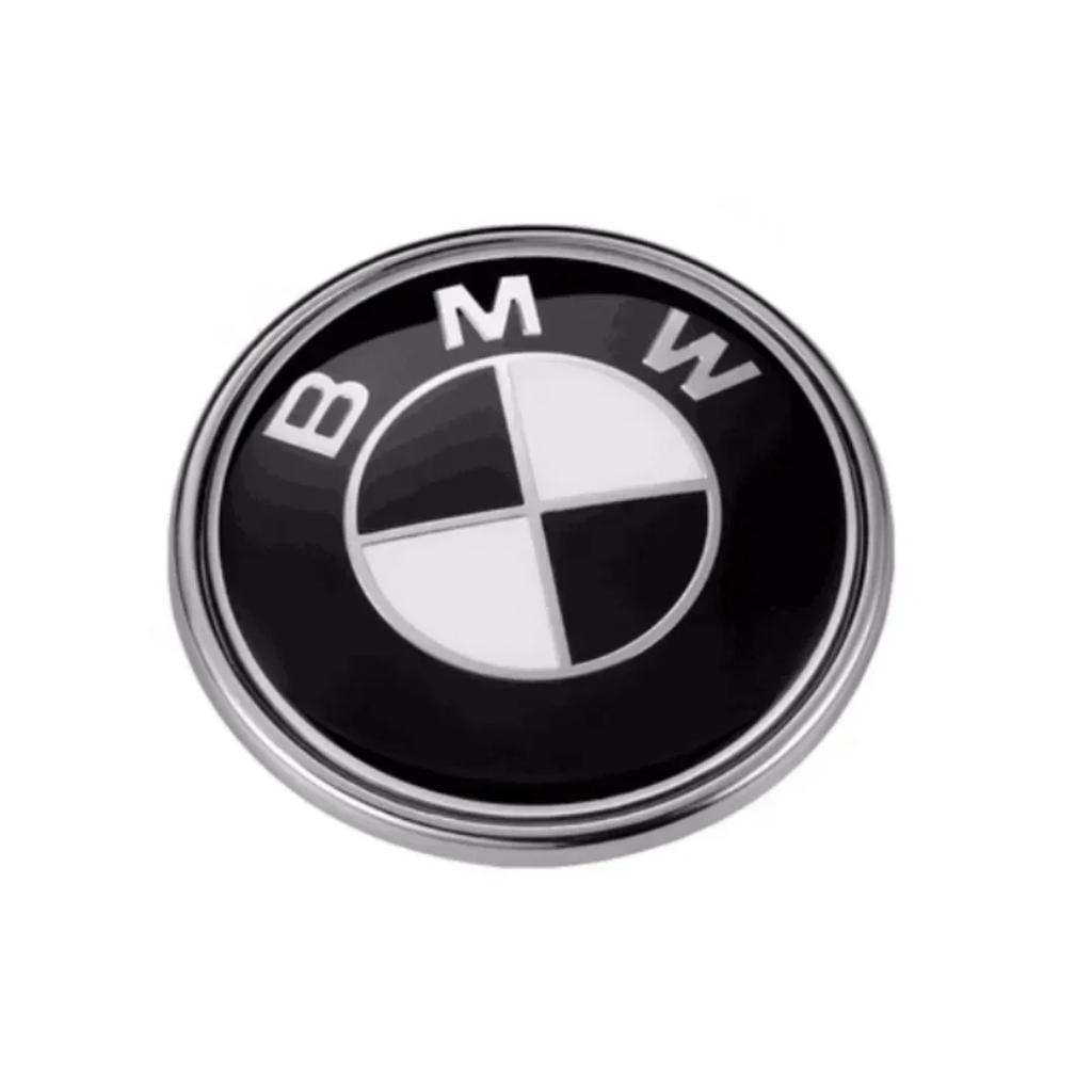 New Front Hood Emblem For BMW Race track black white Logo 81mm+Rear Badge 74mm+Wheel Hub Cap 68mm+56mm Steering Wheel Stick