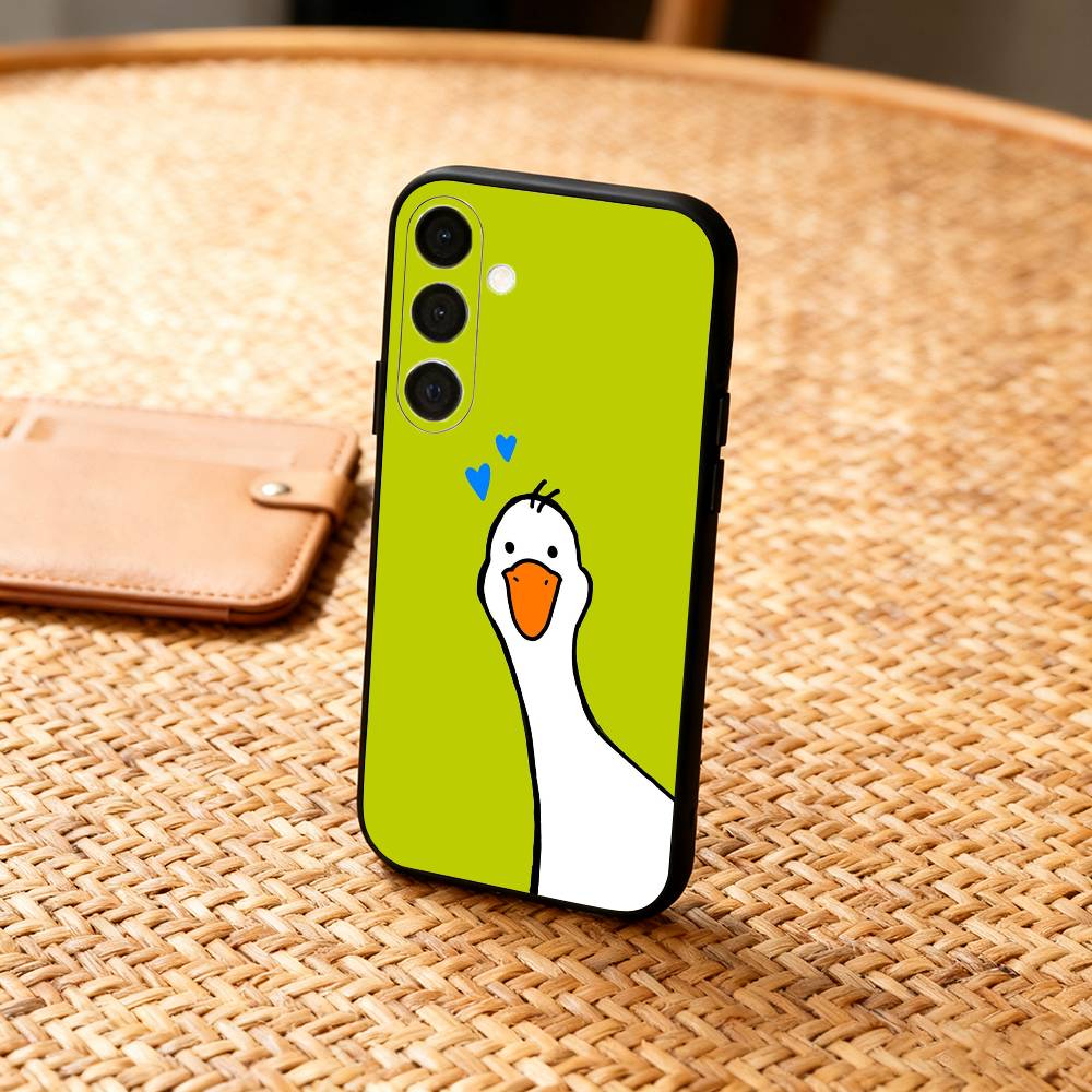 Funny D-Duck D-Daily Phone Case For Samsung  A73,72,71,A52,51,40,41,A22,A32,31,A13, Soft Black Shell