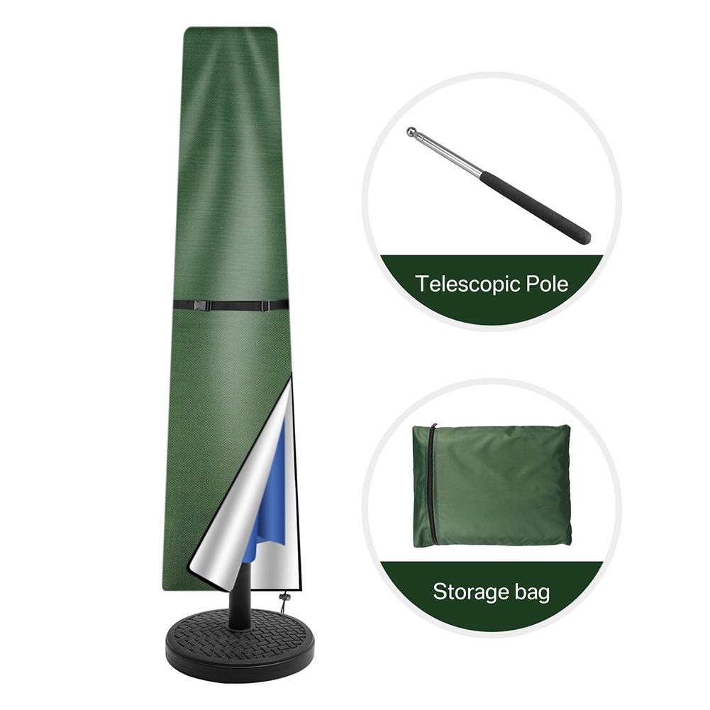 Parasol Cover Patio Umbrella Covers Waterproof Windproof Anti-UV with Zip 210D Oxford Fabric Cloth for Garden Outdoor Umbrella