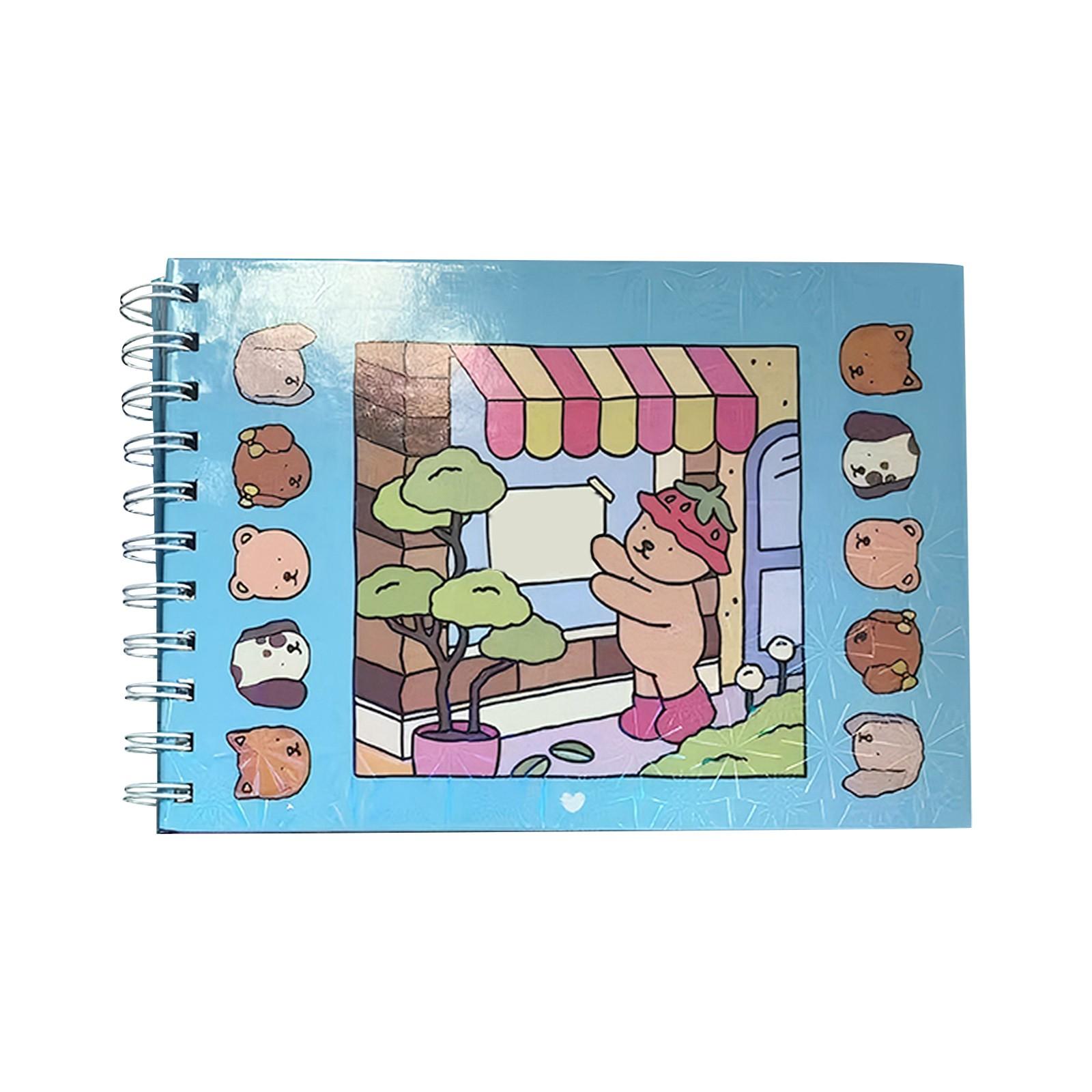 

Раскраска для взрослых и подростков с очаровательными жуткими существами в уютных моментах для отдыха One Size синий