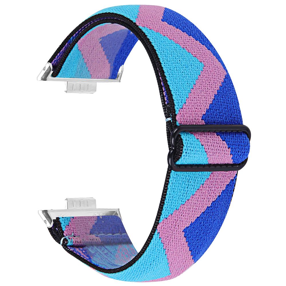 For Huawei Watch Fit 3 Nylon Watch Strap Pattern Print Adjustable Elastic Wrist Band