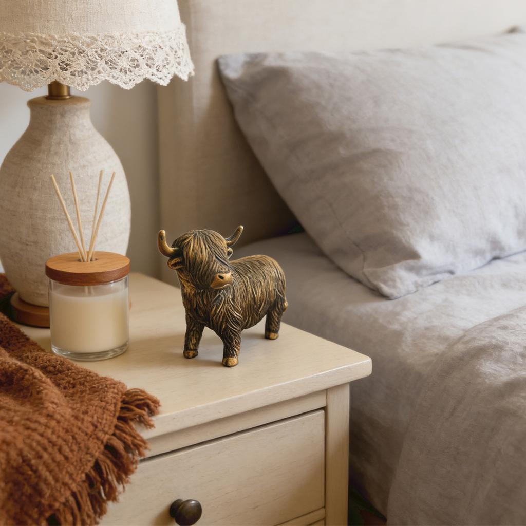 Decor Desktop Resin  Bull Statue Ornament Holiday Decoration