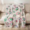 flower face Abstract pop modern murakami soft warm plush blanket dorm sofa living room pet hogar bedroom gift nap home Flannel