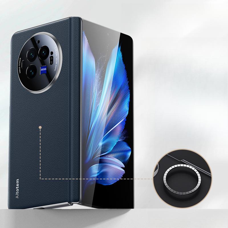 

Подходит для чехла для мобильного телефона VivoXfold3pro Складной Новый Xfold3 Защита шарнира Противоударный Магнитная адсорбция Кожаный чехол vivo Xflod3