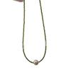Extremely Fine-cut Green Crystal Necklace, Freshwater Pearl Collar Chain, Elegant and Niche Style Shi Family Pearl Neck Chain