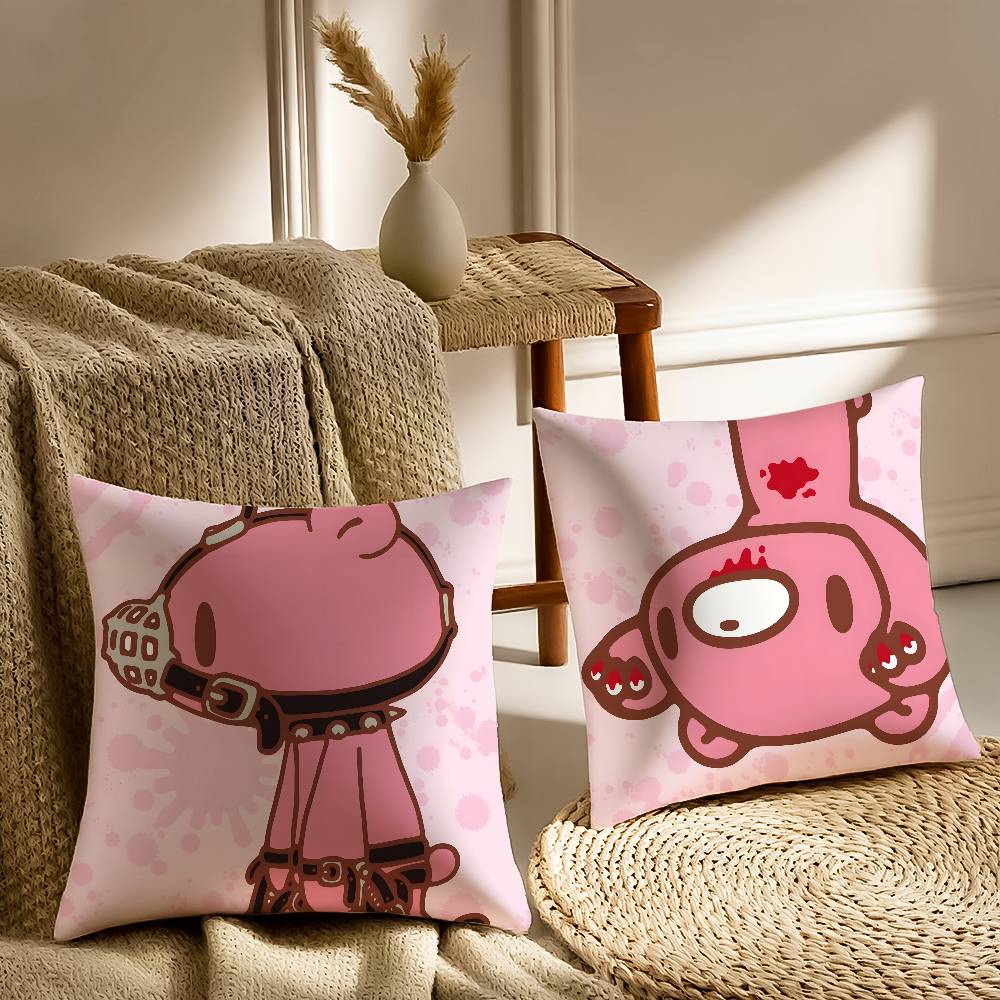 G-Gloomy B-Bear Pillow Case Sofa and Living Room Decorative Cushion Covers Dust-proof and Mite-proof Invisible Zipper