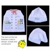 Cartoon Pattern Kids Toy Chef Uniform with Cap Kitchen Playing House Toy  Cooking Games