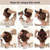 2 Pieces of Fashionable and Elegant Magic Combs Suitable for Women's Accessories, Adjustable Elastic Double Comb Hair Clips Suitable for Th