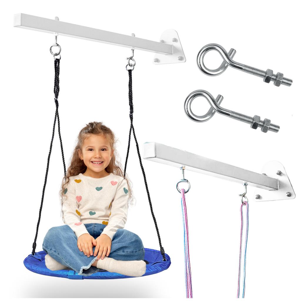 Extension frame for swing swing handle hooks metal bar white