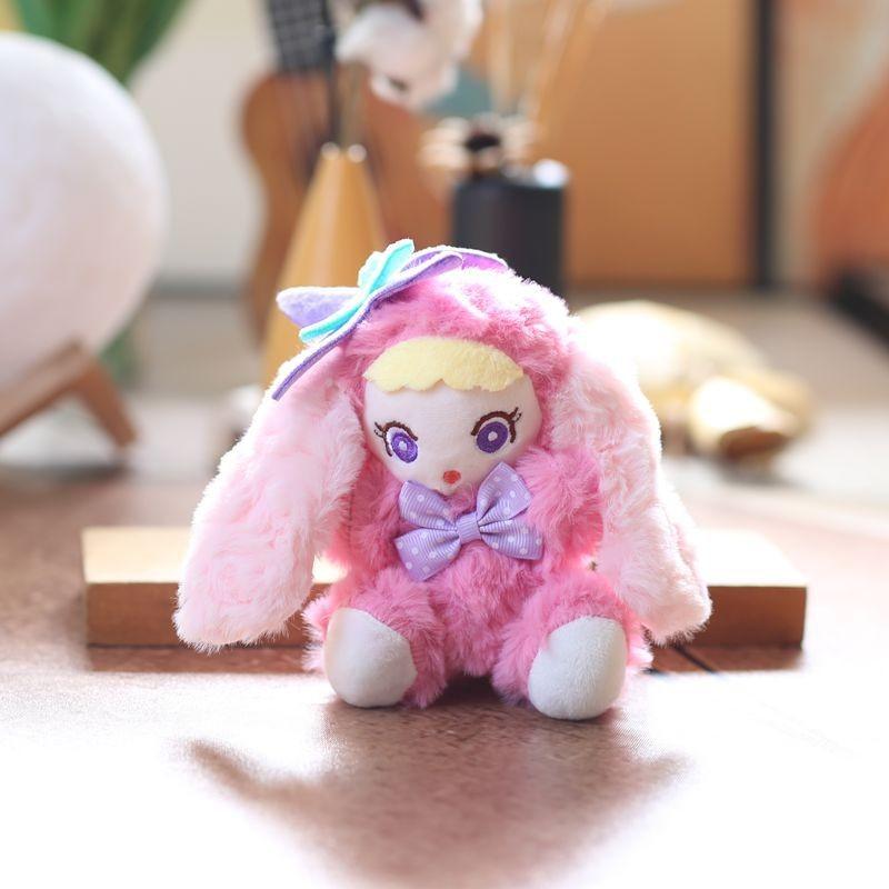 Plush Rabbit Cute Toy Keychain Stuffed Pp Cotton Bag Decor For Gift Girls