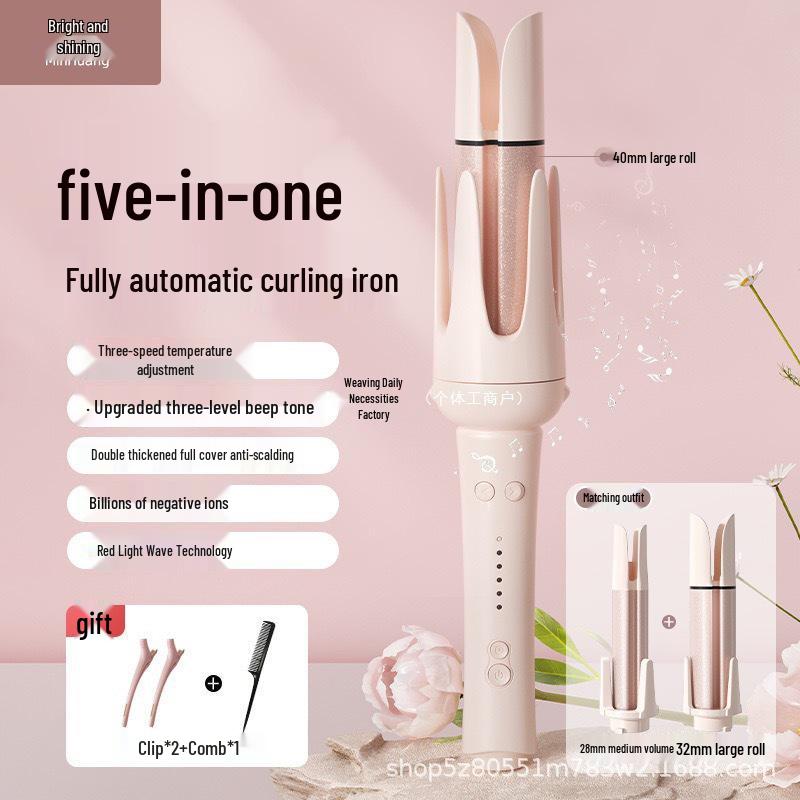 

Multi-use 32mm Curling and Straightening Comb with Big Wave Automatic Feature for Long-lasting Styling Curl & Straight: 28/32/Straight Comb