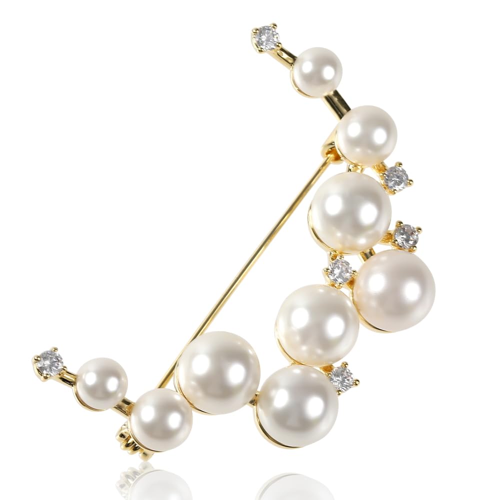 Choose from 3 pearl shell 14K brooch stopper drawstring Cranes Collection [CRANES COLLECTION] types brooch, formal, casual, pin, pearl, gold-filled,