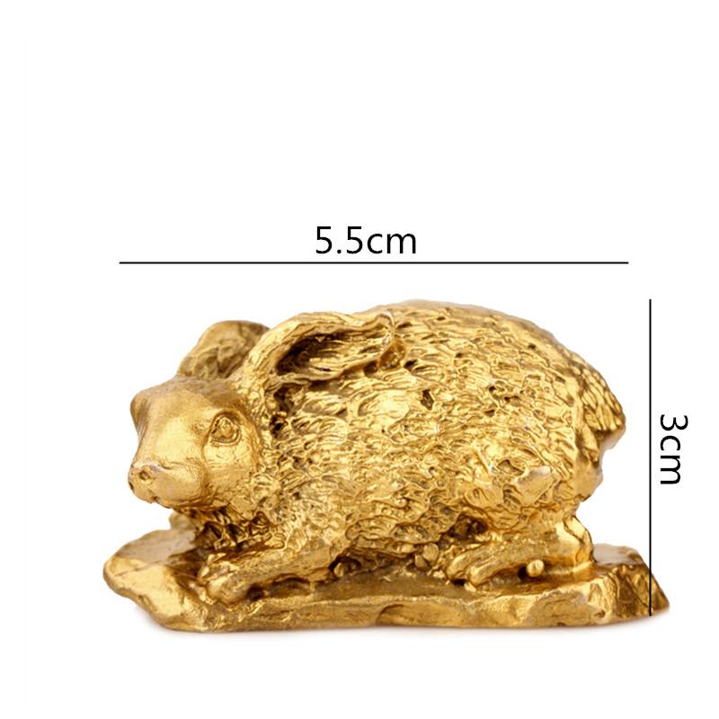Kreative Retro Messing Tierkreiszeichen Simulation Tier Goldene Kleine Skulptur Handwerk Dekoration Chinesische Moderne Heimdekoration