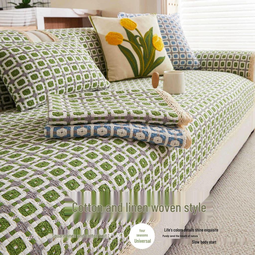 Atmosphere 2025 All-Season Universal Sofa Cover: Skin-Friendly, Breathable, Armrest & Backrest Towel.