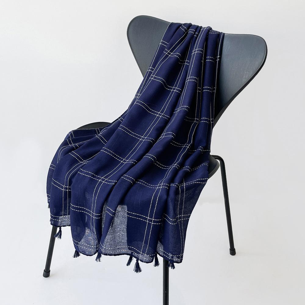 200 * 80cm Summer Women'S New Medium To Long Scarf Shawl Breathable Sunscreen Fashionable Versatile Premium Silk Scarf