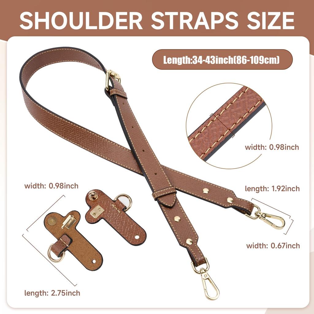 [Gastinsave] Purse Strap Replacement, Leather Wide Handbag Crossbody Shoulder Strap for Women's Tote Bag