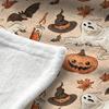 Cozy Halloween Pumpkin & Flannel Throw Blanket - Lightweight,Soft Plush Nap Blanket, Creative Gift Idea