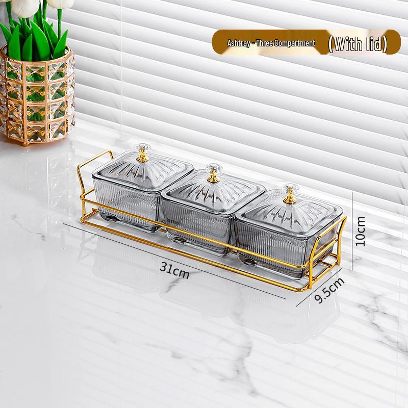 Luxury Multifunctional Fruit and Snack Compartment Plate for Home, Bar, and KTV