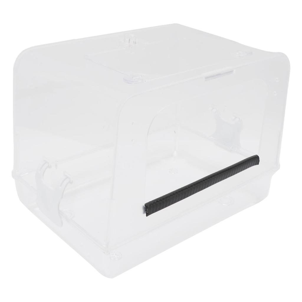 Cage Bird Bath Safe Acrylic Spacious Space Portable Easy To Install Multifunctional for Parrot