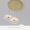 Modern Lotus Leaf Pendant Light Villa Living Room Dining Bar Chandelier Hotel Art Light Luxury Long Stair Hanging Led Ceilling