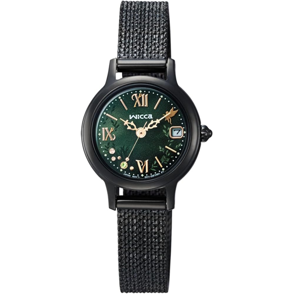 

Citizen Wicca KH4-947-41 Wicked Elphaba Special Edition Solar Tech Watch Waterproof Analog Women s Black Green