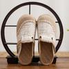 Rustic Chiffon Linen Old Beijing Cloth Shoes for Women, Student Canvas Shoes, Breathable Fisherman Half Slippers, Slip-On Style