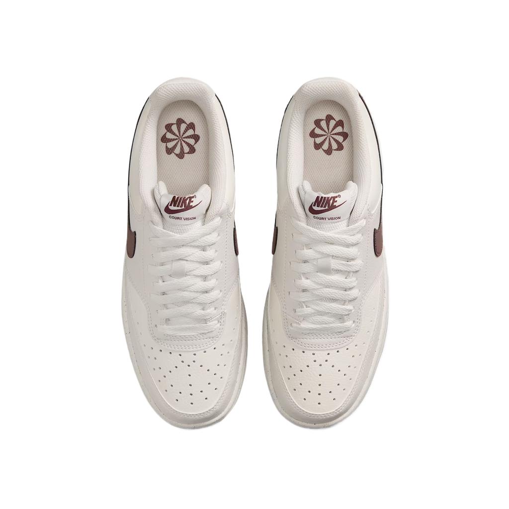 Nike Court Vision Low Synthetikleder Atmungsaktiv Niedrig geschnitten Skateschuhe Damen DH3158-012
