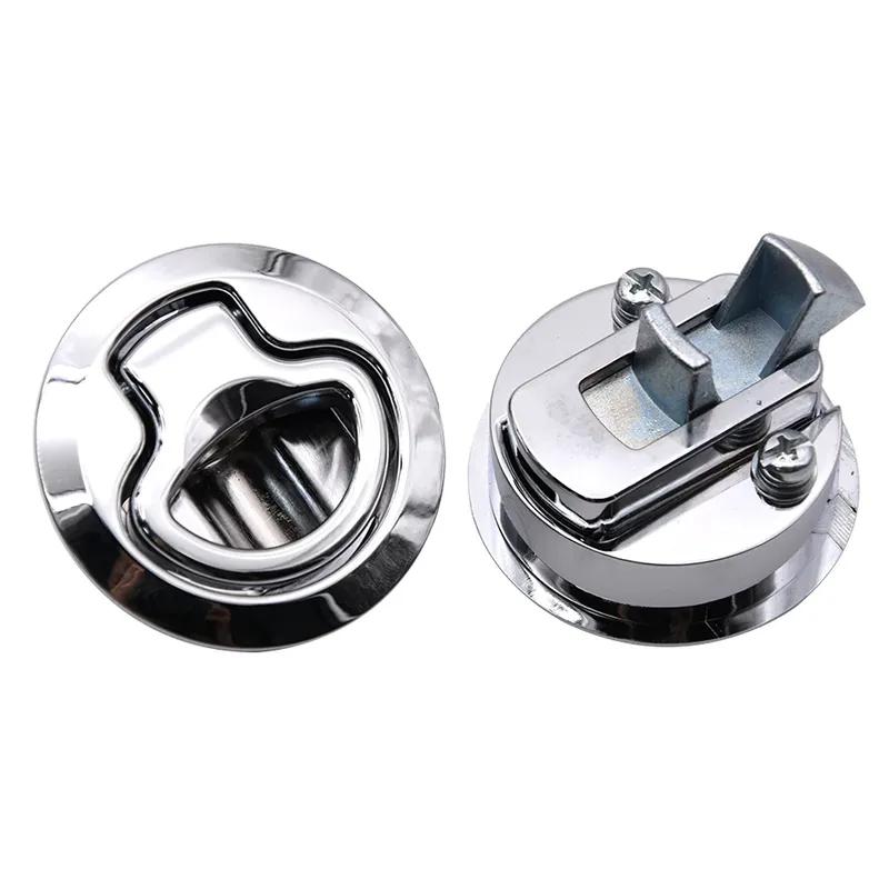 Round Non-locking Boat Marine Deck Latch Stainless Steel Boat Flush Pull Hatch Slam Latch for RV Yacht Marine