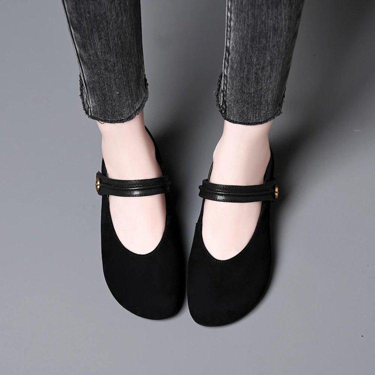 Autumn French retro Mary Jane shoes new with skirt gentle small leather shoes commuter shoes