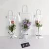 Water Proof Transparent PVC Handbag Single Stem Flower Packaging Bag  Flower Wrapping
