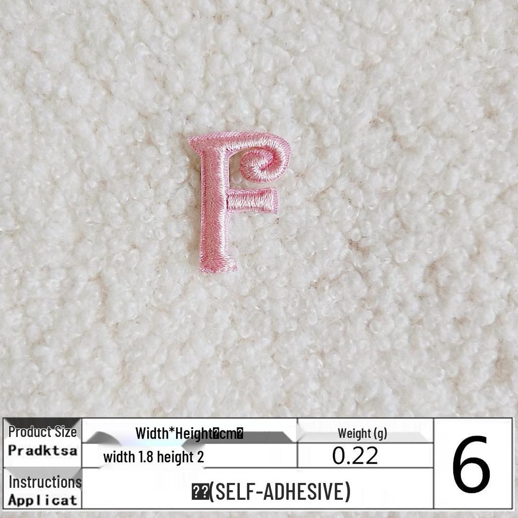 Pink English Letter Embroidery Patch for DIY Clothing