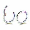 G23 Titanium Piercing Hight Segment Clicker Nose Ring Open Small Septum Hoop Nose Earrings Women Man Ear Nose Helix Body Jewelry