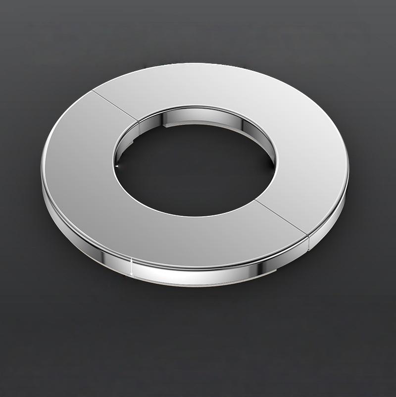 1pc Faucet Decorative Cover Self-Adhesive Stainless Steel Round Covers Shower Water Pipe Wall Hole Cover Bathroom Accessories